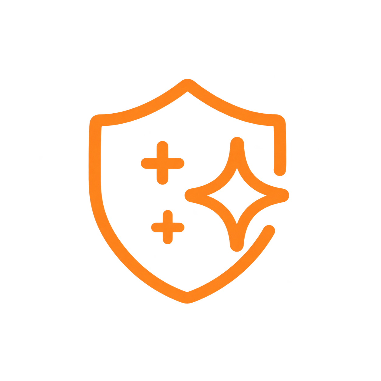 Security and cleaning mobile workforce icon