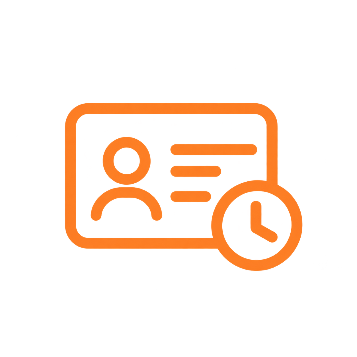 Time card icon for employee time tracking